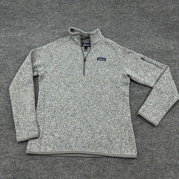 Patagonia Gray Women's Sweater size large 1/4 Zipper - Picture 2 of 11